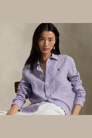 Ralph Lauren Classic fit gestreept linnen overhemd