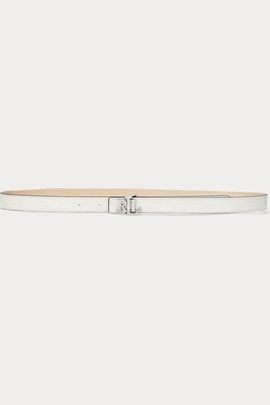 Ralph Lauren Omkeerbare smalle leren riem met logo