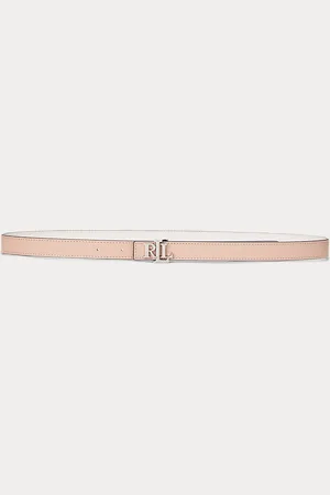 Ralph Lauren Omkeerbare smalle leren riem met logo