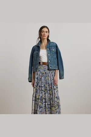 Ralph Lauren Gebloemde gelaagde georgette rok