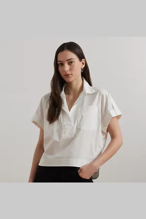 Ralph Lauren Overhemd van katoenmix met korte mouw