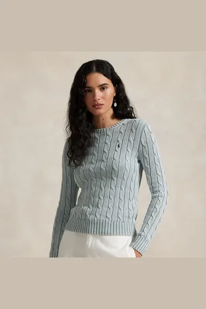 Ralph Lauren Katoenen kabeltrui met ronde hals