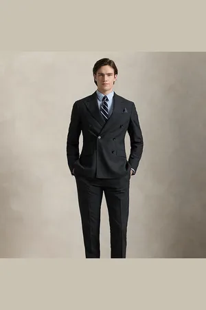 Ralph Lauren Polo tailored wollen kostuum Glen-ruit