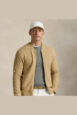 Ralph Lauren Mesh katoenen trui met volledige rits