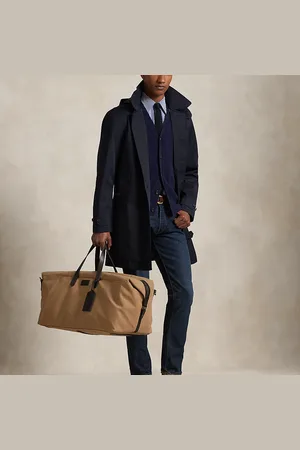Ralph Lauren Canvas weekendtas met leren afwerking
