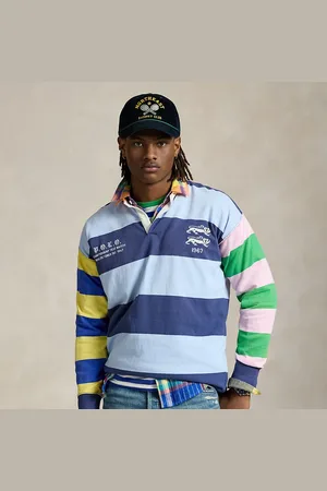 Ralph Lauren Vintage fit gestreept jersey rugbyshirt