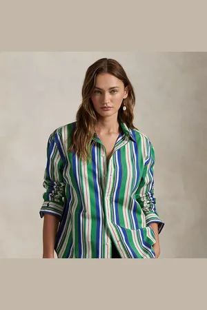 Ralph Lauren Oversized gestreept katoenen overhemd