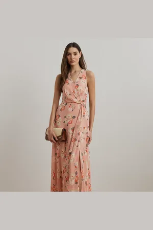 Ralph Lauren Gebloemde georgette jurk met ruches