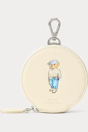 Ralph Lauren Leren munttasje met Polo Bear