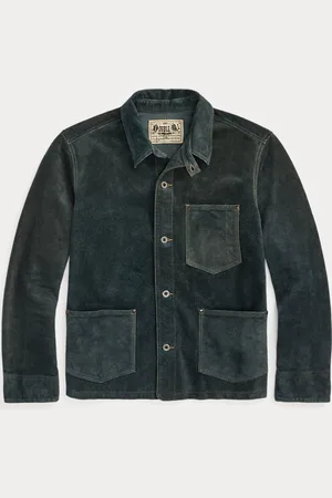 Ralph Lauren Indigo ruw suède jas