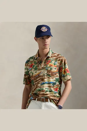 Ralph Lauren Classic tropisch katoen-linnen Polo-shirt