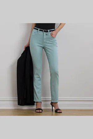 Ralph Lauren Enkeljeans met hoge taille en coating