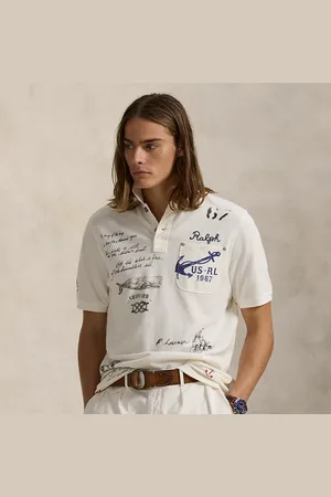 Ralph Lauren Classic fit mesh Polo-shirt met print