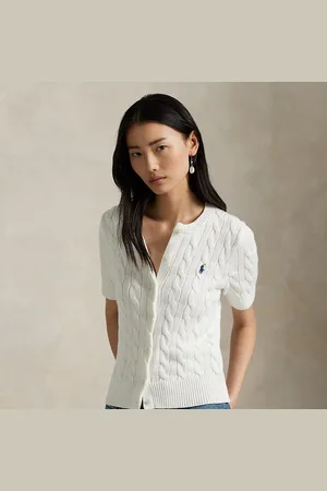Ralph Lauren Katoenen kabelvest met korte mouwen