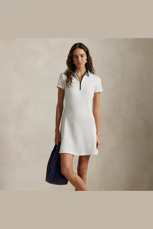 Ralph Lauren Stretch piqué Polo-jurk met korte rits