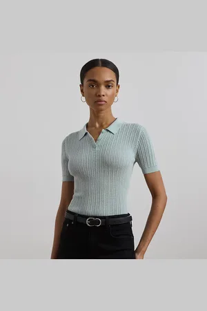 Ralph Lauren Ajourgebreide Polo-trui van katoenmix