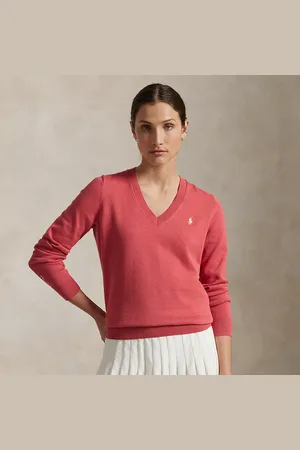 Ralph Lauren Trui met V-hals van katoenmix