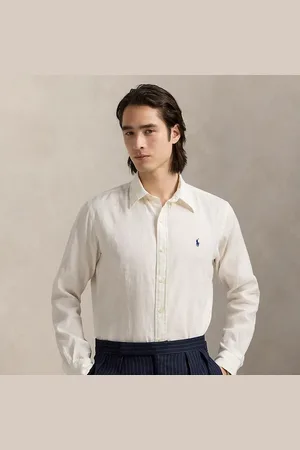 Ralph Lauren Custom fit linnen-katoenen overhemd