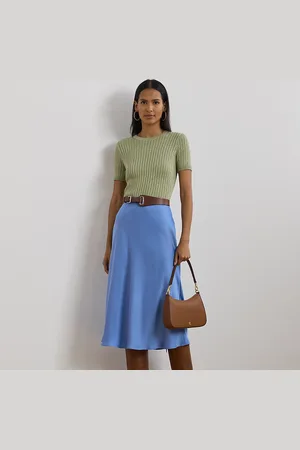 Ralph Lauren Petite - Satijnen charmeuse midirok