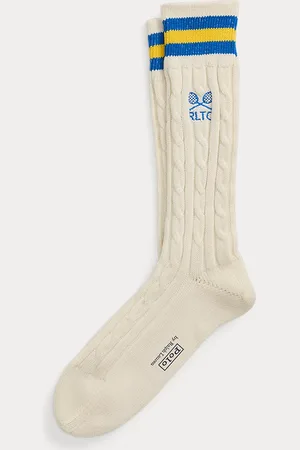 Ralph Lauren Kabelgebreide sokken van katoenmix