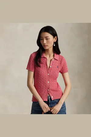 Ralph Lauren Katoenen Polo kabelvest met korte mouwen
