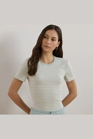 Ralph Lauren Gestreept stretch katoenen T-shirt
