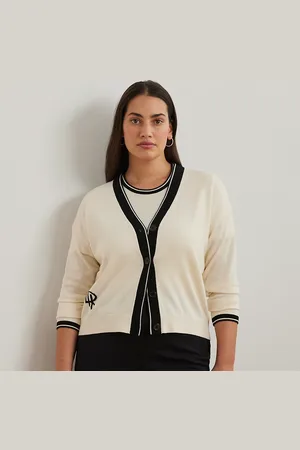Ralph Lauren Plus Size - Tweekleurig vest van katoenmix