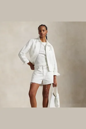 Ralph Lauren Denim short met onafgewerkte zoom