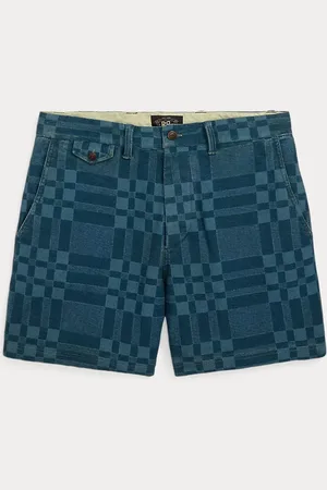 Ralph Lauren Indigo jersey short met geruite print
