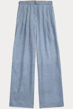 Ralph Lauren Geplooide linnen broek