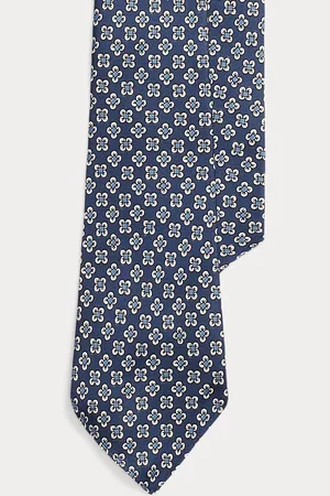 Ralph Lauren Vintage zijden keperstof stropdas