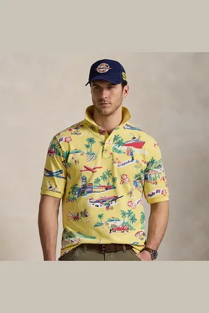 Ralph Lauren Grotere Maten - Mesh Polo-shirt met Polo Bear