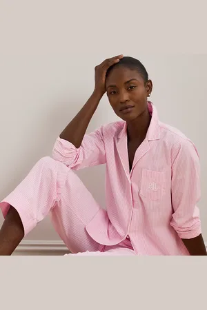 Ralph Lauren Gestreepte katoenen poplin slaapset