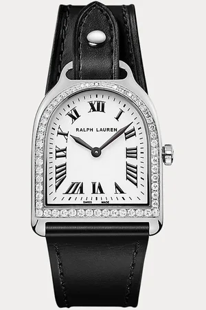 Ralph Lauren Klein stalen horloge met diamanten