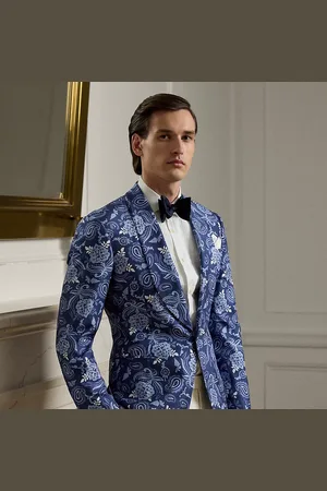 Ralph Lauren Kent handgemaakte zijden paisley blazer