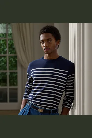 Ralph Lauren Gestreept lisle T-shirt met lange mouwen