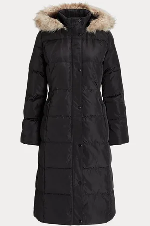 Ralph Lauren Donsjas met capuchon en imitatiebont