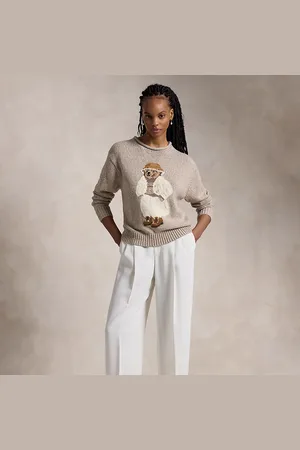 Ralph Lauren Katoenen trui met rolkraag en Polo Bear