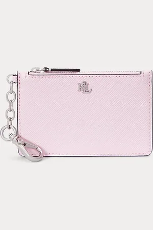 Ralph Lauren Leren crosshatch kaarthouder met rits