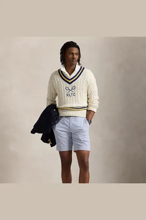 Ralph Lauren Straight stretch seersucker short, 20 cm