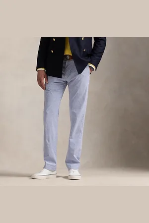 Ralph Lauren Straight fit stretch seersucker broek