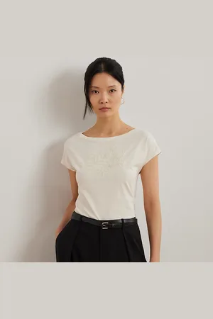 Ralph Lauren Geborduurd jersey T-shirt