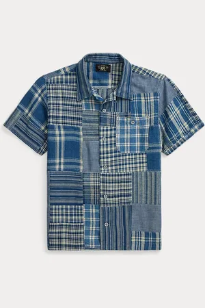 Ralph Lauren Indigo patchwork overhemd