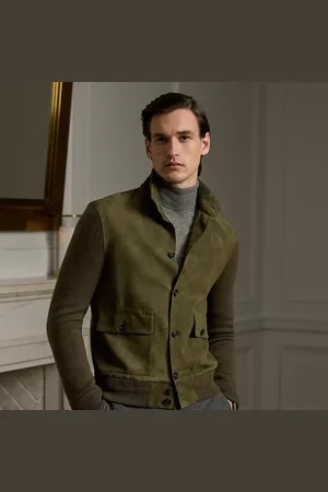Ralph Lauren Kasjmier vest met suède voorkant