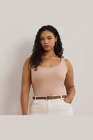 Ralph Lauren Plus Size - Stretchkatoenen tanktop