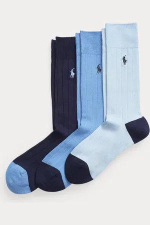 Ralph Lauren Set van drie paar geribbelde broeksokken