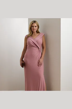 Ralph Lauren Plus Size - Jersey off-shoulder jurk