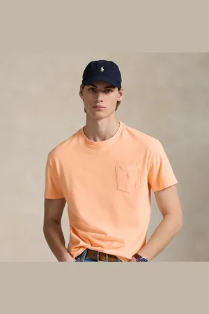 Ralph Lauren Custom slim mineral-dyed T-shirt met zak