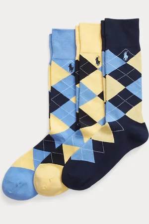 Ralph Lauren 3-pk sokken van katoenmix in argyleprint