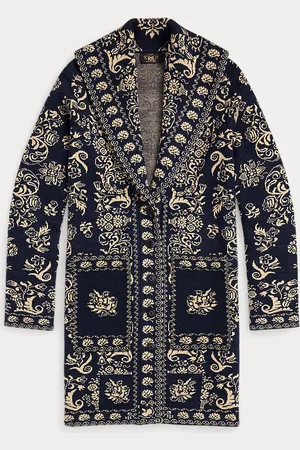 Ralph Lauren Lang wollen-katoenen jacquard vest